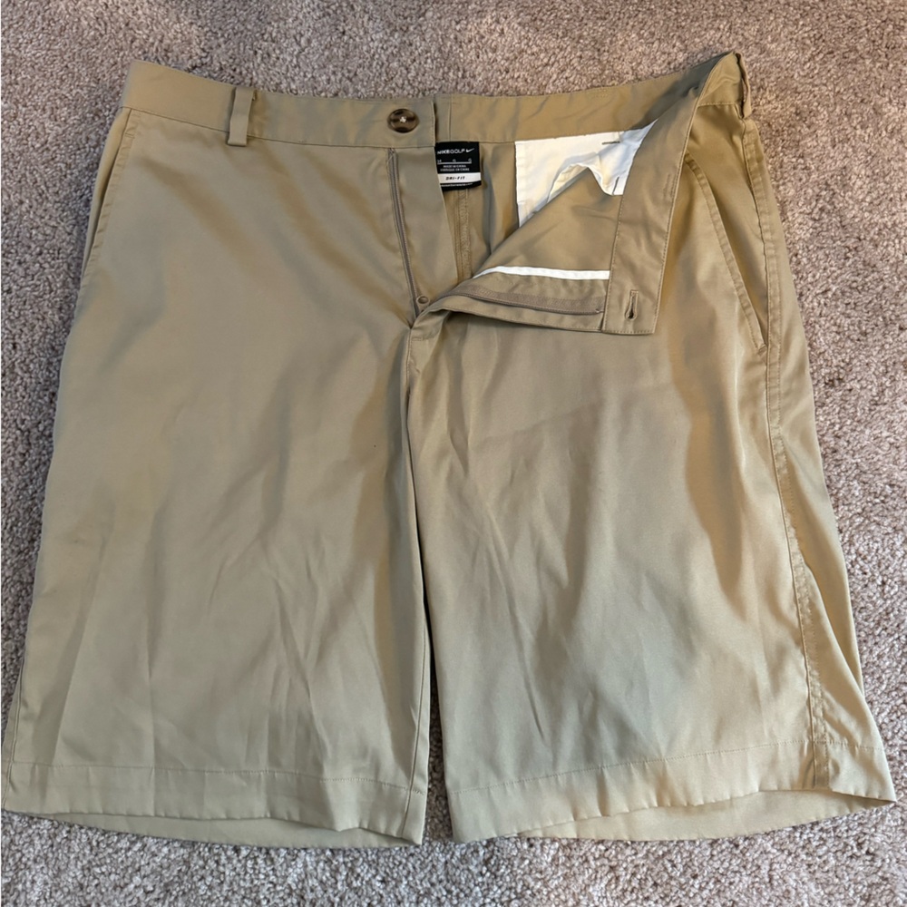 Nike Men's Khaki Flat Front Shorts